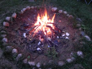 Lisa and Mark's Property.Bonfire.3.August, 2011